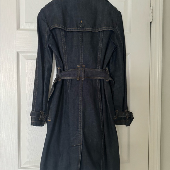 Authentic Burberry Denim Jean Long Trench - Picture 2 of 11